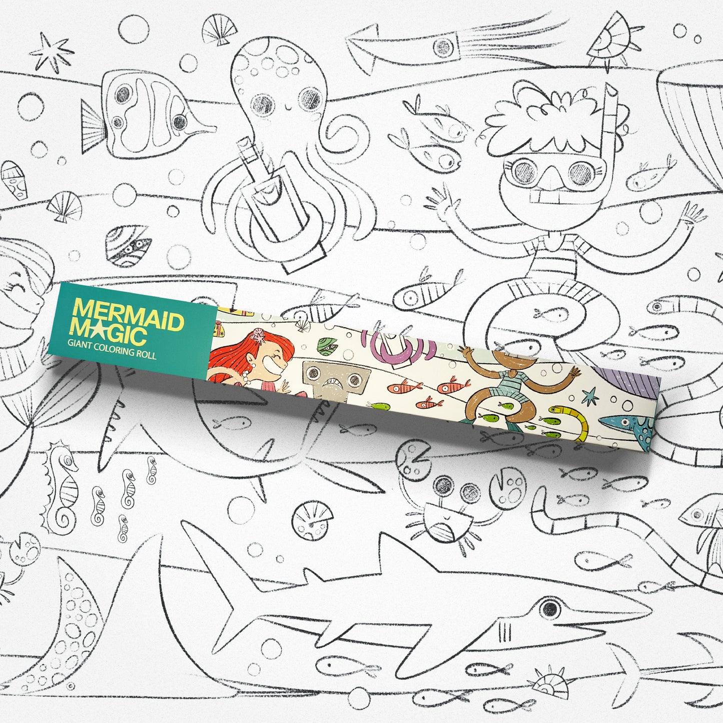 Mermaid Magic Coloring Roll