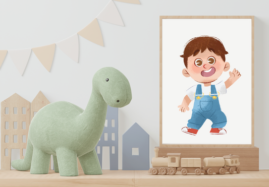 Personalized Digital Print - Dino Adventure Style